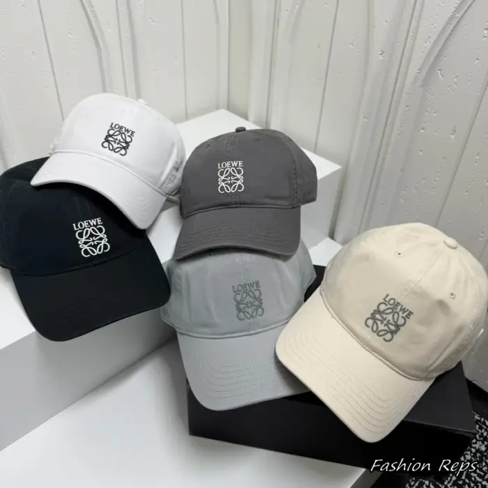 Loewe Embroidered Anagram Logo Clean Canvas Baseball Cap in Multiple Colors