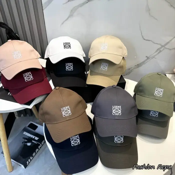 Loewe Embroidered Anagram Logo Canvas Baseball Cap in Multiple Colors