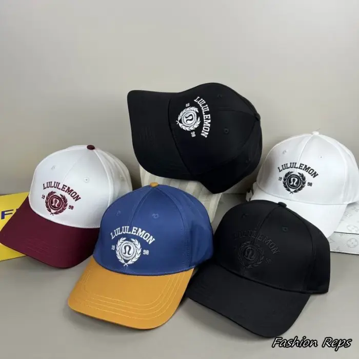 Lululemon Athletic Crest Emblem & Arch Logo Embroidered Baseball Cap in Multiple Colors