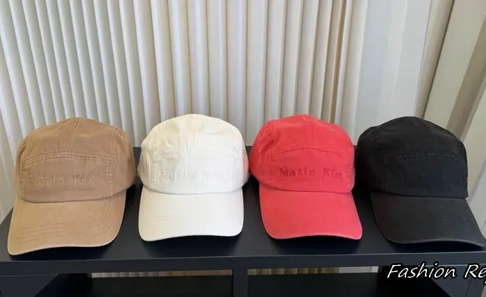 Matin Kim Logo Coating Camp Cap in Multiple Colors