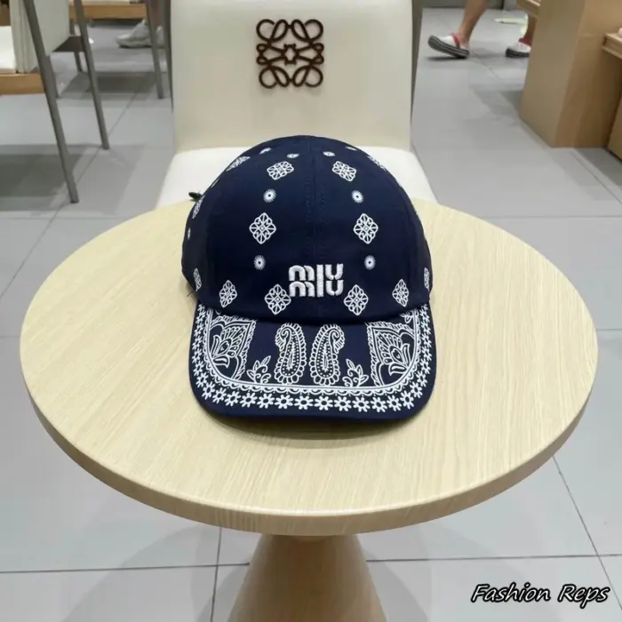 Miu Miu Bandana Print Cotton Baseball Cap