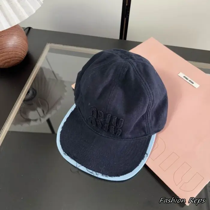 Miu Miu Embroidered Corduroy Baseball Cap