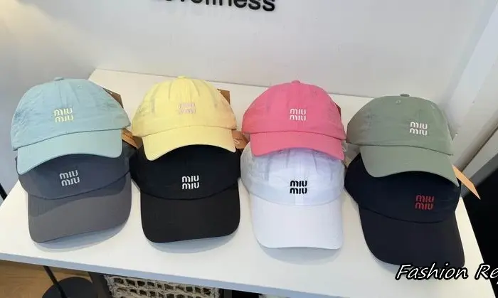 Miu Miu Embroidered Technical Nylon Baseball Cap In Multiple Colors