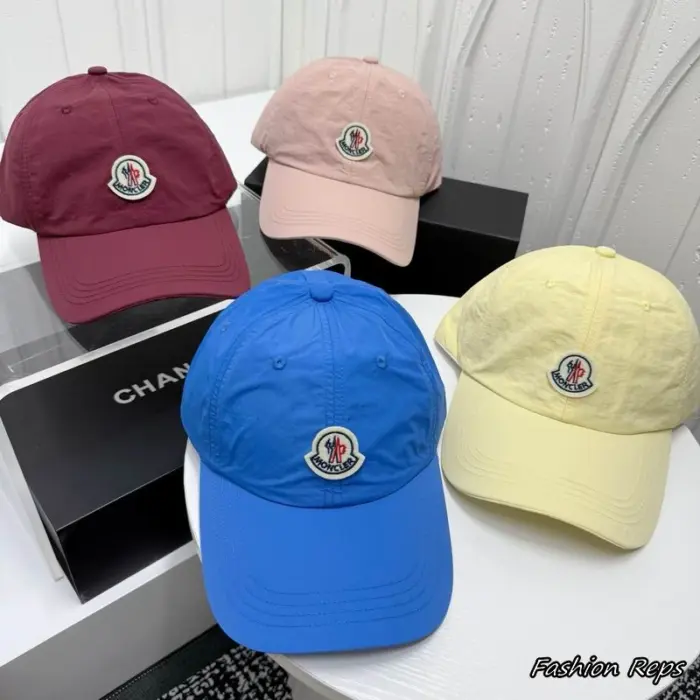 Moncler Crinkle Nylon Felt Logo Cap In Multiple Colors