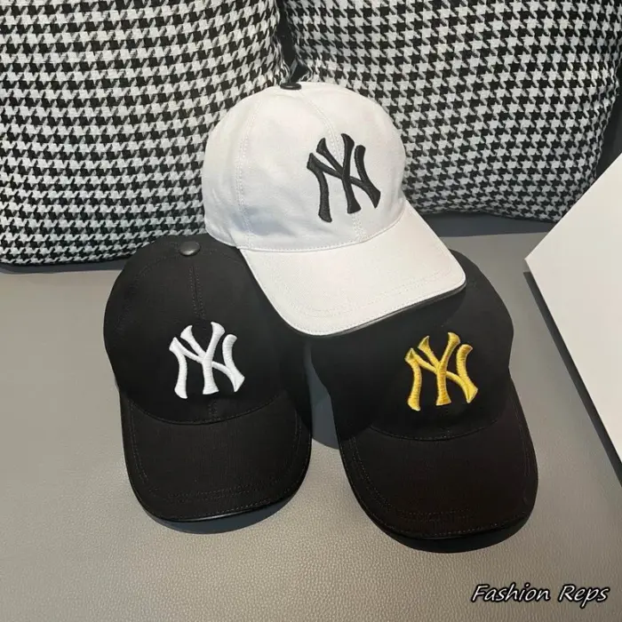 New York Yankees "NY" Embroidered Canvas Baseball Cap in Multiple Colors