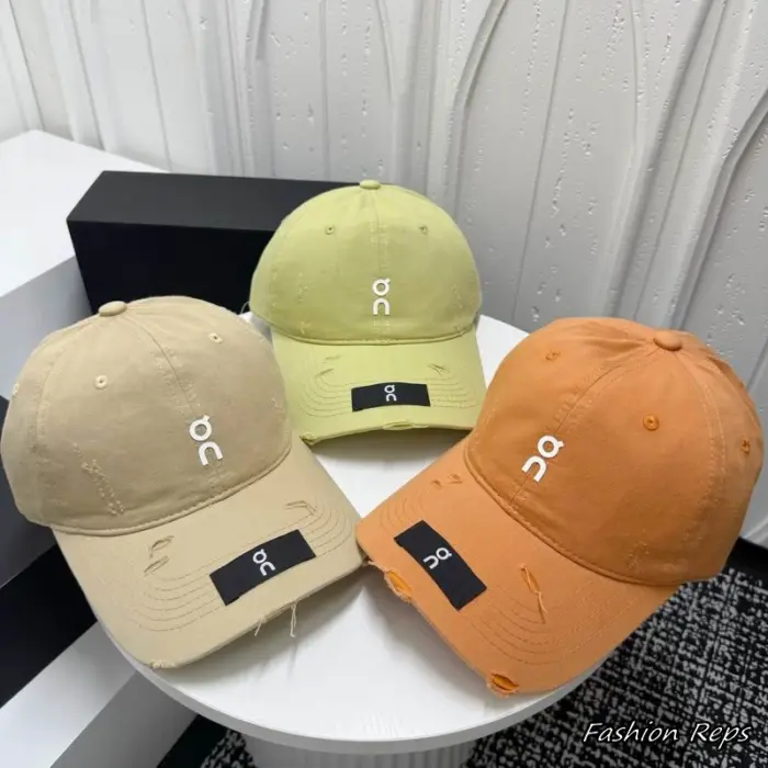 On Running Streetwear Washed Twill Curved Brim Caps In Different Colors