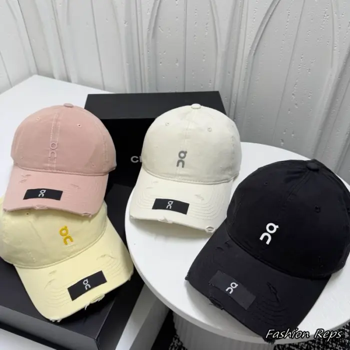 On Running Modern Minimalist Logo Distressed Caps In Different Colors