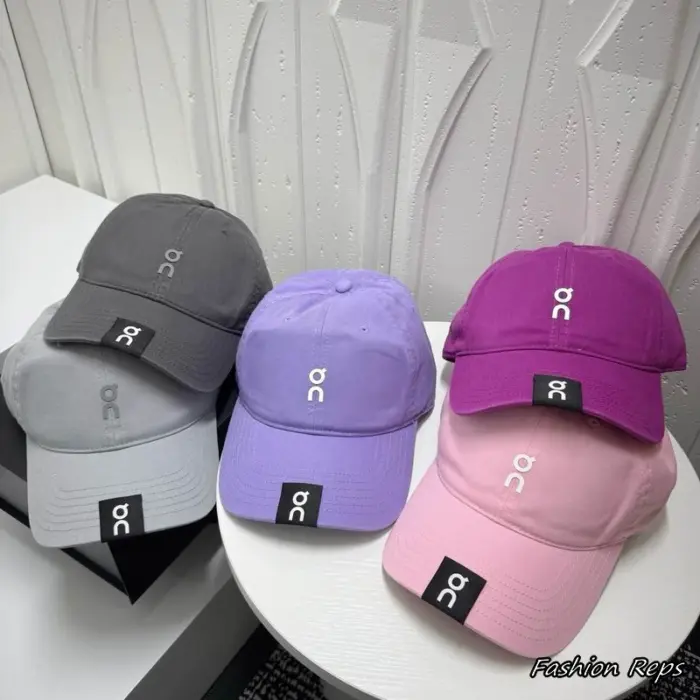 On Stacked Logo Athletic Performance Caps In Different Colors