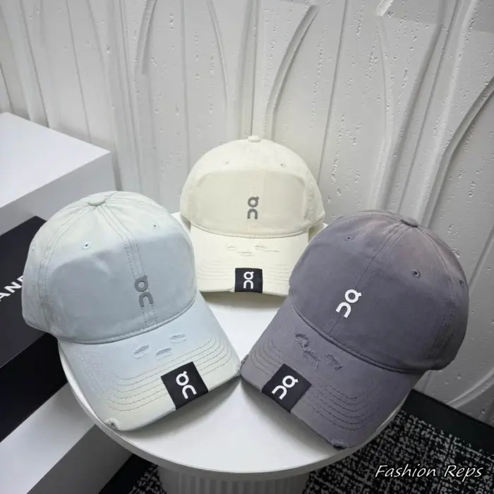On Running Distressed Logo Patch Baseball Caps In Different Colors