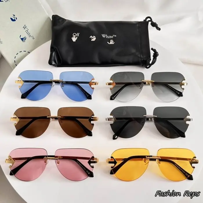 Off-White Rimless Aviator Sunglasses In Different Colors