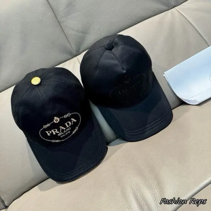 Prada Embroidered Milano Crest Heritage Baseball Cap In 2 Colors
