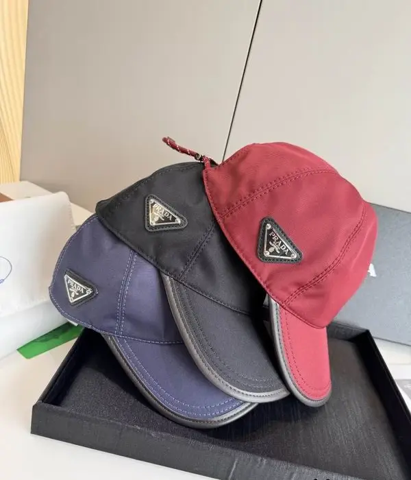 Prada Re Nylon and Leather Trimmed Triangle Logo Baseball Cap In Multiple Colors
