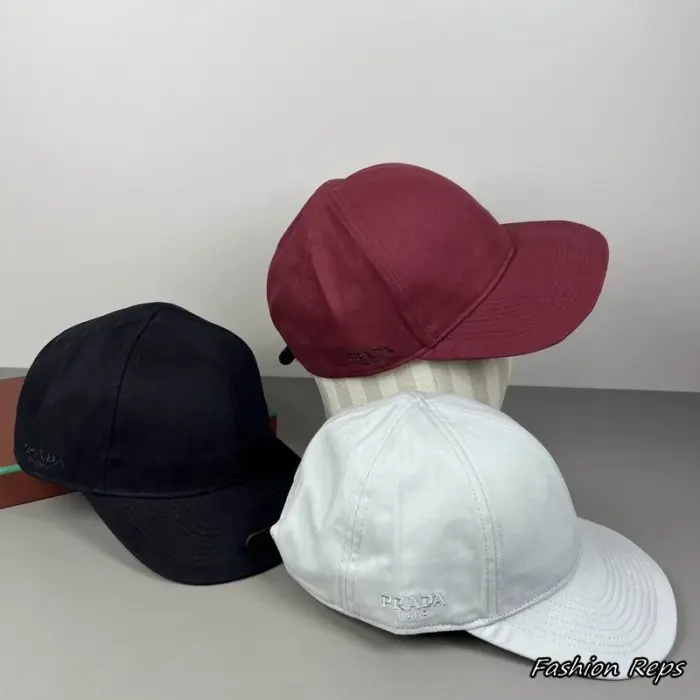 Prada Side Embroidered Logo Washed Cotton Baseball Cap In Multiple Colors
