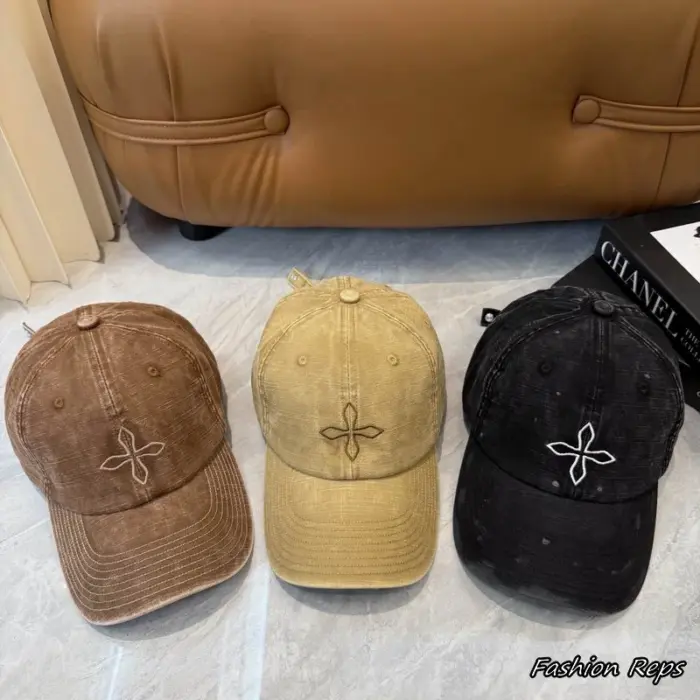 SMFK Garden Cross Distressed Baseball Cap In Multiple Colors
