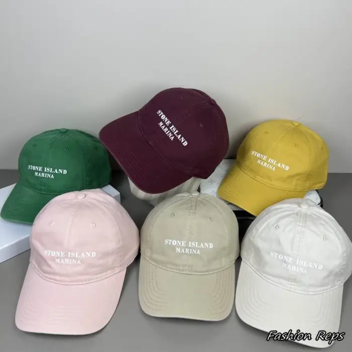 Stone Island Marina Embroidered Cotton Baseball Caps In Different Colors
