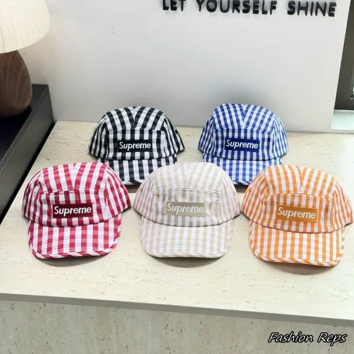 Supreme Outdoor Flat Visor Plaid Caps In Multiple Colors
