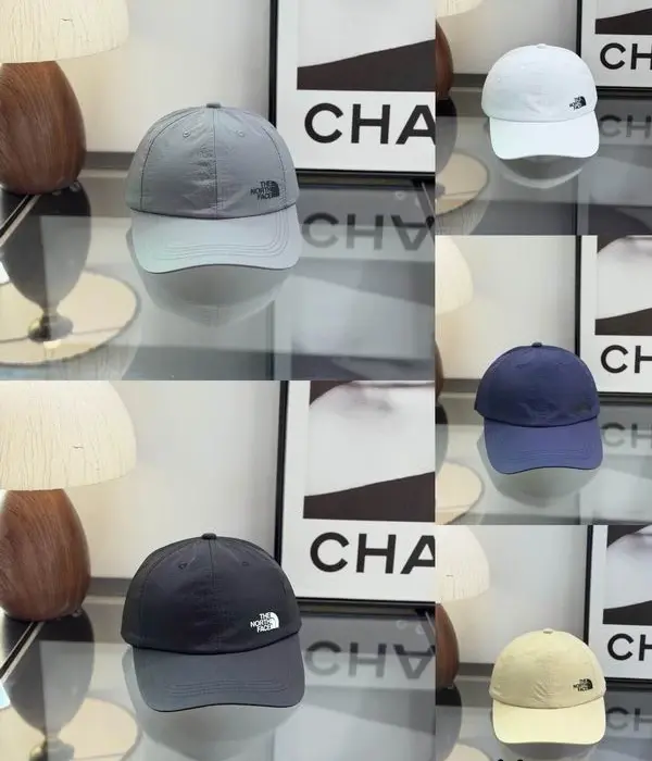 The North Face Horizon Lightweight Nylon Side Logo Baseball Caps In Different Colors