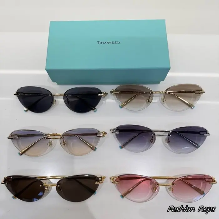Tiffany & Co Hard Wear Rimless Oval Sunglasses In Different Colors