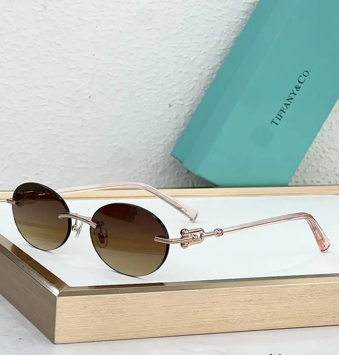 Tiffany & Co TF3104D Rimless Oval Sunglasses In Different Colors