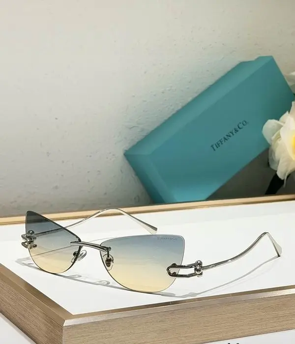 Tiffany & Co TF3112K Rimless Cat Eye Sunglasses In Different Colors