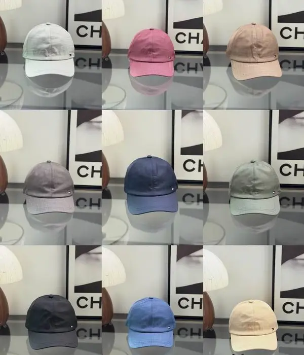Tommy Hilfiger Pure Linen Micro Flag Embroidery Baseball Caps In Different Colors