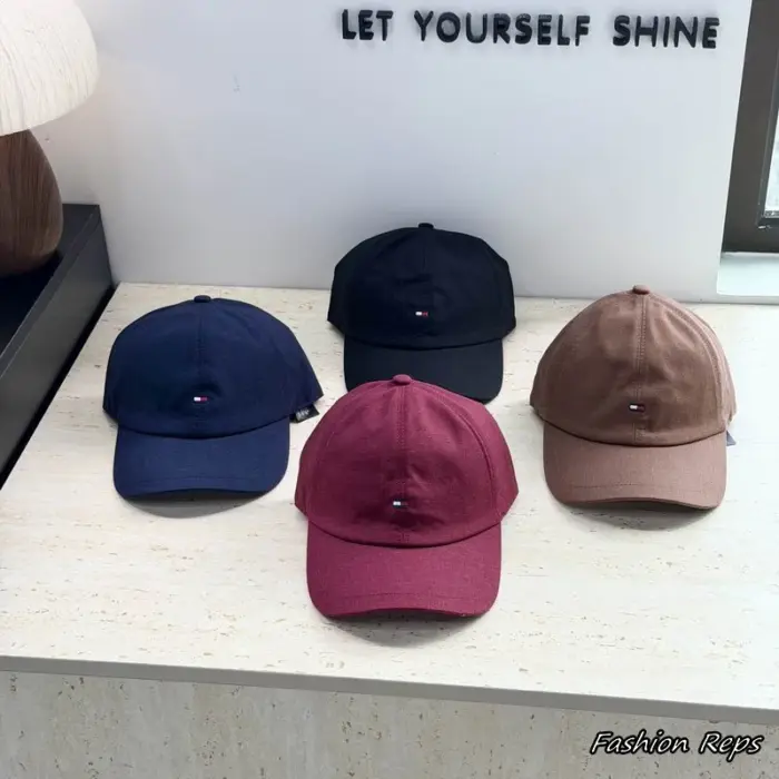 Tommy Hilfiger Classic Micro Flag Embroidered Cotton Baseball Caps In Different Colors