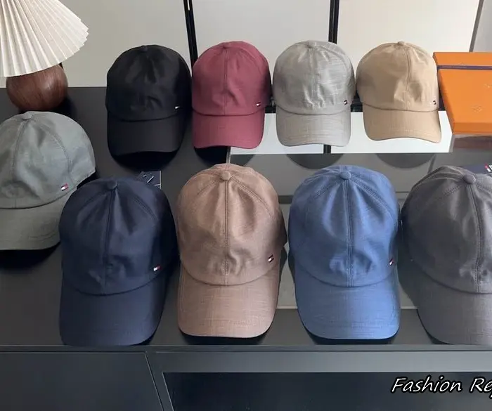 Tommy Hilfiger Pure Linen Micro Flag Embroidery Baseball Caps In Multiple Colors
