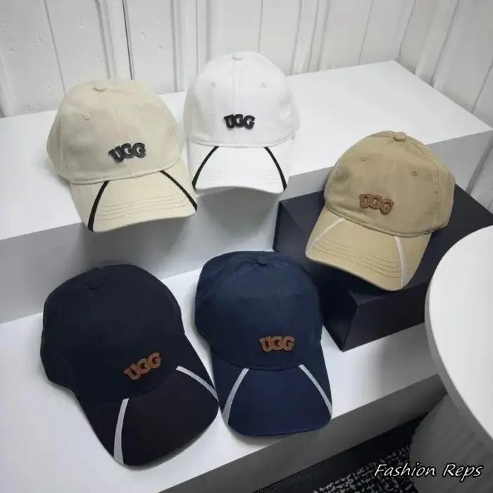 UGG Contrast Piping Logo Patch Baseball Caps In Multiple Colors