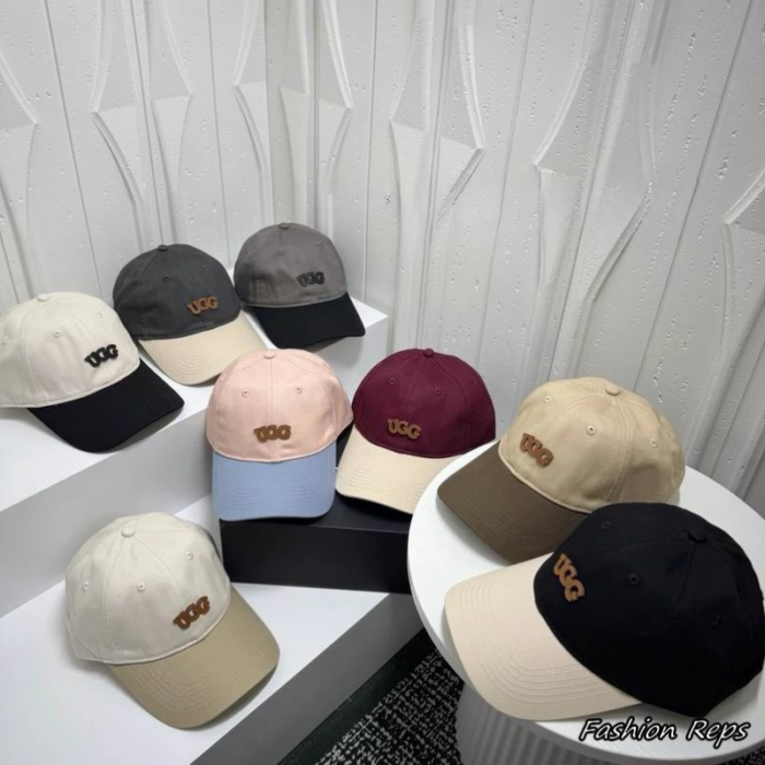 UGG Two Tone Color Block Logo Patch Baseball Caps In Multiple Colors