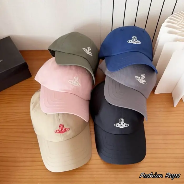 Vivienne Westwood Outline Orb Logo Baseball Caps In Different Colors
