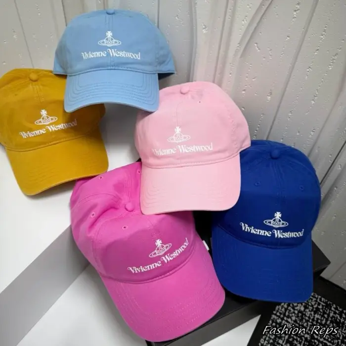 Vivienne Westwood Premium Heritage Script & Orb Cotton Caps In Different Colors