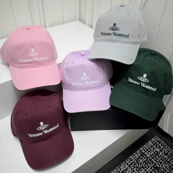 Vivienne Westwood Luxury Streetwear Lettering Orb Caps In Different Colors