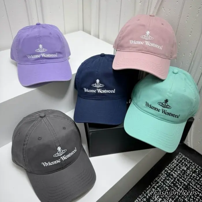 Vivienne Westwood Luxury Streetwear Lettering Orb Caps In Multiple Colors