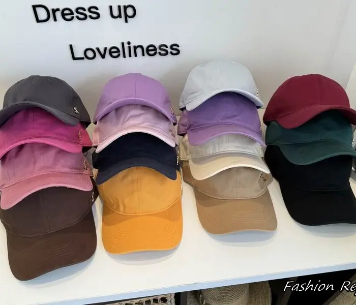 Saint Laurent Mini YSL Metal Logo Plaque Cotton Baseball Caps In Multiple Colors