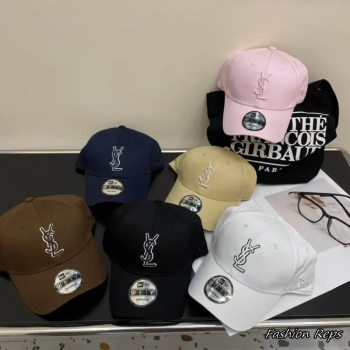 Saint Laurent x New Era YSL Monogram 9FIFTY Snapback Baseball Caps In Different Colors