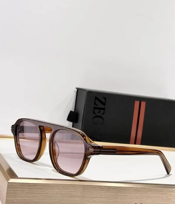 Zegna Aurora II Acetate Flat Top Sunglasses In Different Colors