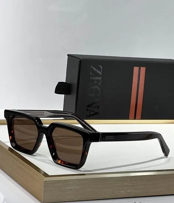 Zegna EZ0214 Square Acetate Sunglasses In Different Colors