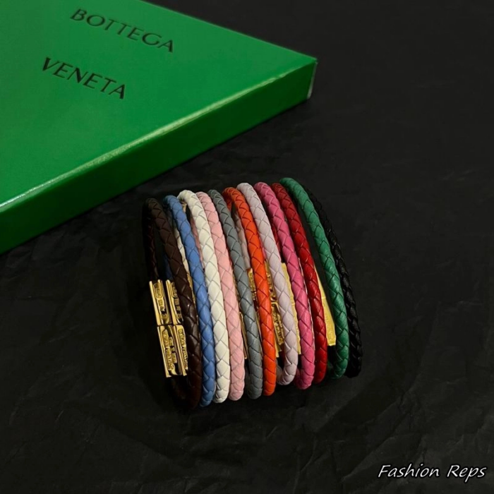 Bottega Veneta Intrecciato Braided Leather Bracelets In Different Colors