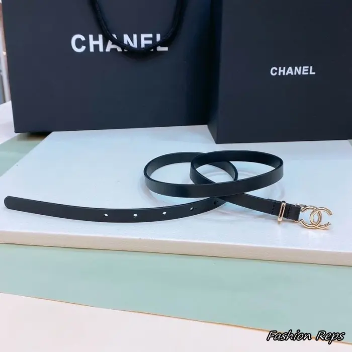 Chanel 13MM Slim Interlocking CC Buckle Belt