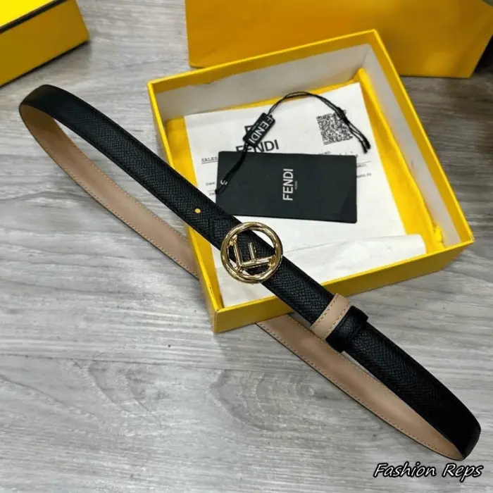 Fendi 20MM Circle F Logo Stud Buckle Belt In Different Buckle Colors