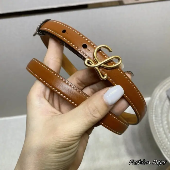 Loewe 13MM Women's Slim Anagram Cutout Leather Belt