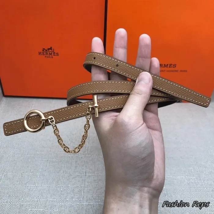 Hermes 13MM Brown Glenan Toggle Epsom Reversible Leather Belt In Different Buckle Colors