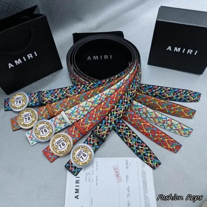 Amiri 38MM Skeleton Bones Route 76 Belts