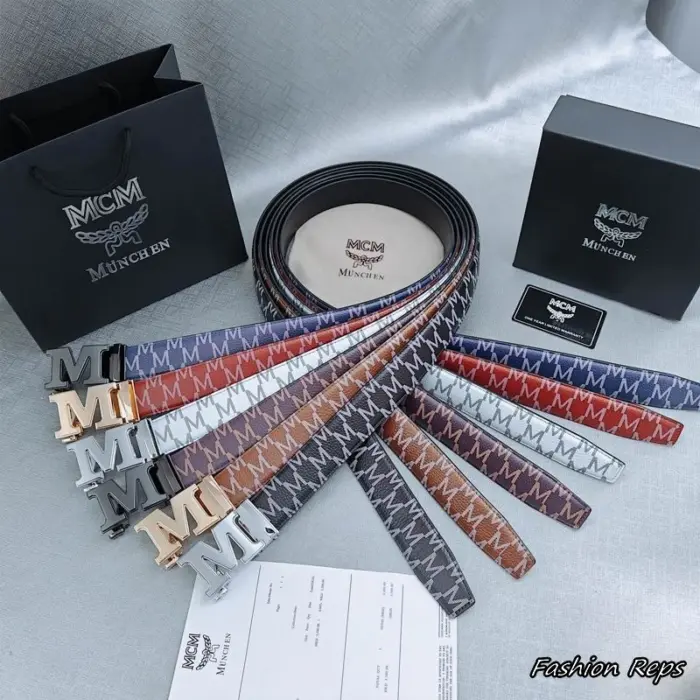 MCM 35MM Men's Reversible Monogram Leather Belts