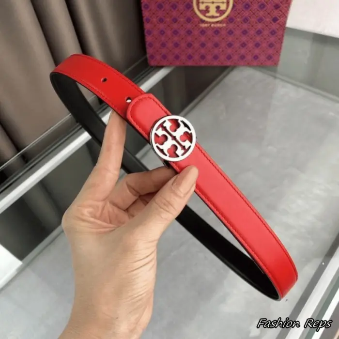 Tory Burch Reversible Miller Leather Belt In Different Buckle Colors