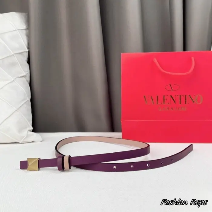 Valentino Garavani 12MM Roman Stud Reversible Skinny Leather Belt