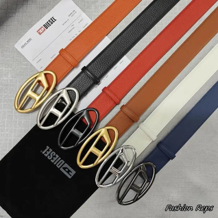Diesel 38MM Grain Leather Casual Belts