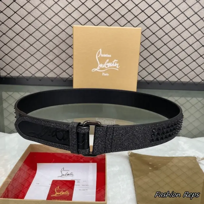 Christian Louboutin 38MM Spiked Frame Buckle Belt