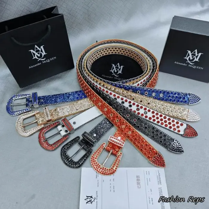 Alexander McQueen Rhinestone Western Belts