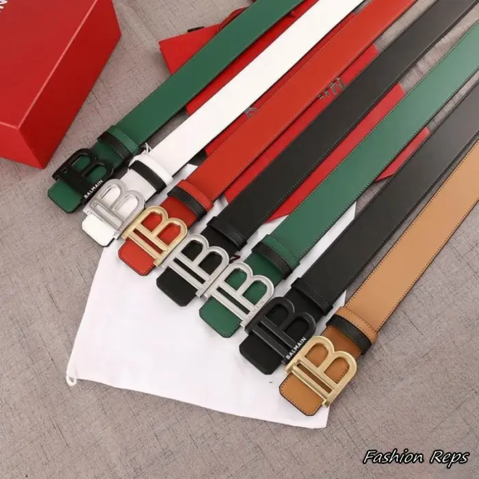 Balmain 38MM Smooth Calfskin Leather Belts